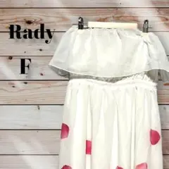 美品◎ レディー レディース チューブトップワンピース 白×ピンク系 Fサイズ