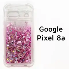Google Pixel8a カバー 動く ネオンピンク キラキラ