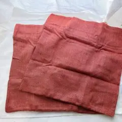 クッションカバー 43×43cm ２枚セット テラコッタ