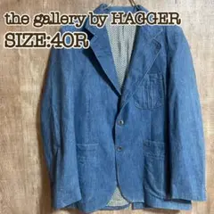 HAGGER ヘイガー　デニムテーラードジャケット　インディゴブルー　M