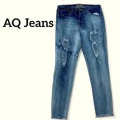 即購入OK✨AQ Jeans ライトブルー ダメージデニム