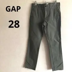 gap 28インチ S メンズ コットンストレッチ チノパンツ カーキ スリム