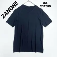 極美品【アイスコットン】ZANONE ザノーネ 半袖 Tシャツ イタリア製 紺