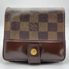 【極美品】LOUIS VUITTON 折り財布 ダミエ ブラウン PVCレザー