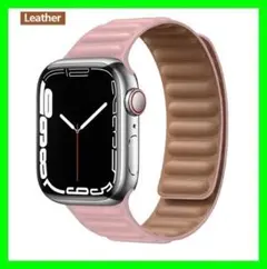 アップルウォッチ Apple Watch バンド マグネット式 レザー調 PK