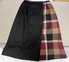 BLUE LABEL CRESTBRIDGE チェックコンビラップスカート
