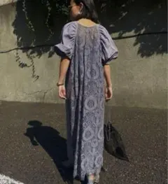 AMERI MEDI 2WAY CIRCLE PATERN LACE DRESS