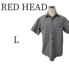 ★美品 RED HEAD レッドヘッド グレー 半袖 シャツ L