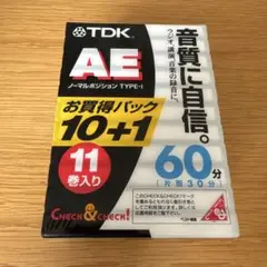 TDK AE ノーマルポジション TYPE-I カセットテープ 11巻