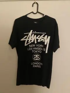 Stüssy ブラック Tシャツ 都市名プリント