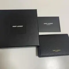 SAINT LAURENT サンローラン レザー 名刺入れ Black