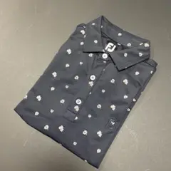 【美品】ゴルフウエア　フットジョイ　メンズ　半袖M ブラックべース