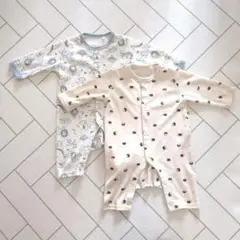 動物柄ロンパース2点セット 60-70cm