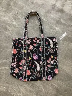Summer sale! 花柄刺繍トートバッグ(E15)