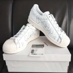 未使用 adidas Superstar 天然皮革 ホワイト 新宿 23cm