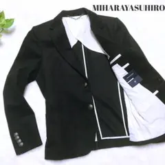 (1点物)MIHARAYASUHIROミハラヤスヒロブレザー 黒銀ボタン紺ブレ