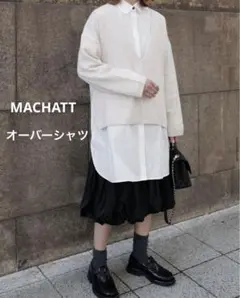 MACHATT オーバーシャツ ホワイト