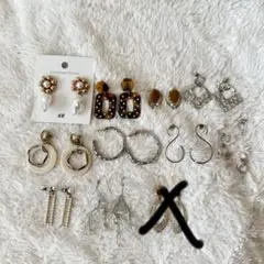 ピアス10点セット/H&M/スリーコインズ/GOLDY/真鍮/シルバー/ゴールド
