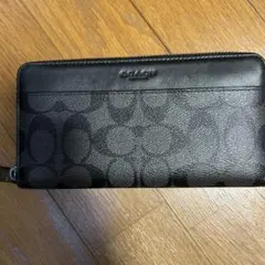 COACH モノグラム柄 長財布 黒
