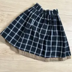 セラフ　リバーシブル　スカート　130 二重　女の子　可愛い　茶色