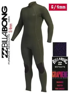 ビラボン 5/4mm 冬用 フルスーツ バリア付き US-Sサイズ 日本M