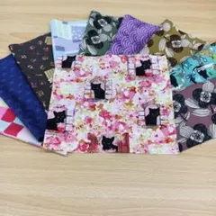 ★A100★約25cm×約25cm/10枚/カットクロス/国産プリント生地