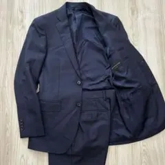 【美品】TOMORROWLAND メンズスーツ 42 S ネイビー NIKKE