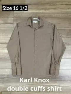 Karl Knox　ワイドカラー　ダブルカフス　ドレスシャツ