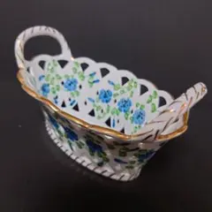 ロイヤルコレクション　陶器製　小物入れ　ハンドカットハンドペイント！