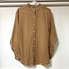 UNIQLO シアーブラウス　スタンドカラー