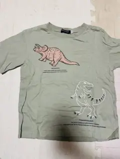 恐竜プリント Tシャツ 110cm p'tits Pois Vert Be