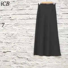 R4221 アイシービー【7】ロングフレアスカート マーメイドスカート ブラック