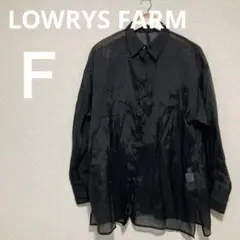LOWRYS FARM ローリーズファーム シースルー長袖シャツ Ｆ ブラック