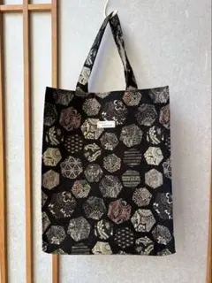 和柄　A4ファイルもしっかり入る　紙袋みたいな形のトートバッグ(o^^o)