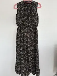 美品⭐︎花柄ノースリーブロングワンピース