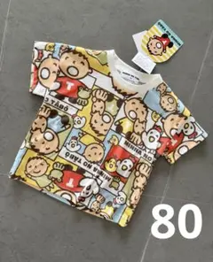 バースデイ　sanrio サンリオ　たぁ坊　総柄Tシャツ 80 新品