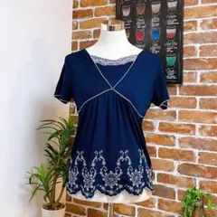 【美品・S】レディース ブラウス 半袖 シャツ
