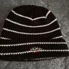 美品✨NOAH ノア ボーダー ビーニー ニット帽キャップ ブラック USA製 NOAH（ノア）の「Core Logo Stripe Beanie（ニットキャップ