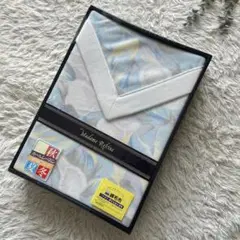 新品　未使用　綿毛布　オールシーズン　ブルー系　花柄　コットン100% 箱なし
