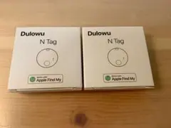 《Dulowu》 N Tag 紛失防止タグ　エアタグ ブラック2個セット