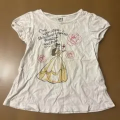 110cm プリンセス・ベル 半袖Tシャツ ホワイト　UNIQLO 美女と野獣