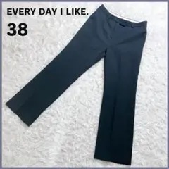 EVERYDAY I LIKE. スリムフレアパンツ グリーン 38サイズ