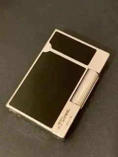 開閉音 デュポン ガスライター ブラックandシルバー ライン2s