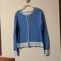 bonpoint チェリー柄カーディガン 背タグなし