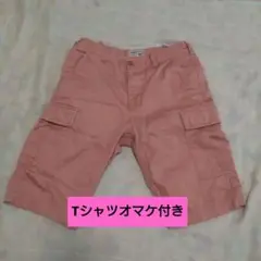 AVIREXカーゴハーフパンツ　ピンク 長袖Tシャツ（古着）のオマケ付き