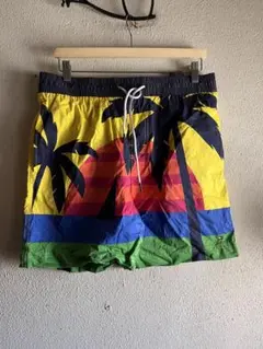 00s トミーヒルフィガー　ショートパンツ　クレイジーカラー　レギュラー古着　紺