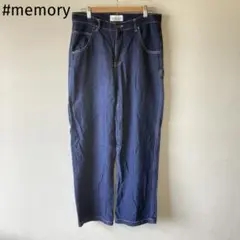 美品♡メモリー　ペインターデニムパンツ ワイドパンツ カジュアル　ストリート男女