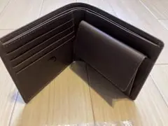スコッチグレイン　ブラックレザー　二つ折り財布【新品未使用】 スコッチグレイン ブラックレザー 二つ折り財布【新品未使用