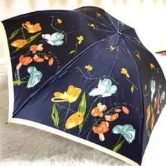 ソニアリキエル折りたたみ傘　親骨52cm 紺色花柄