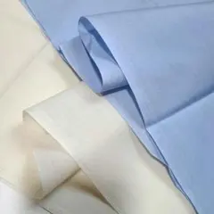 TCスケア　ブルーとクリーム　2色セット　各生地巾110×55cm